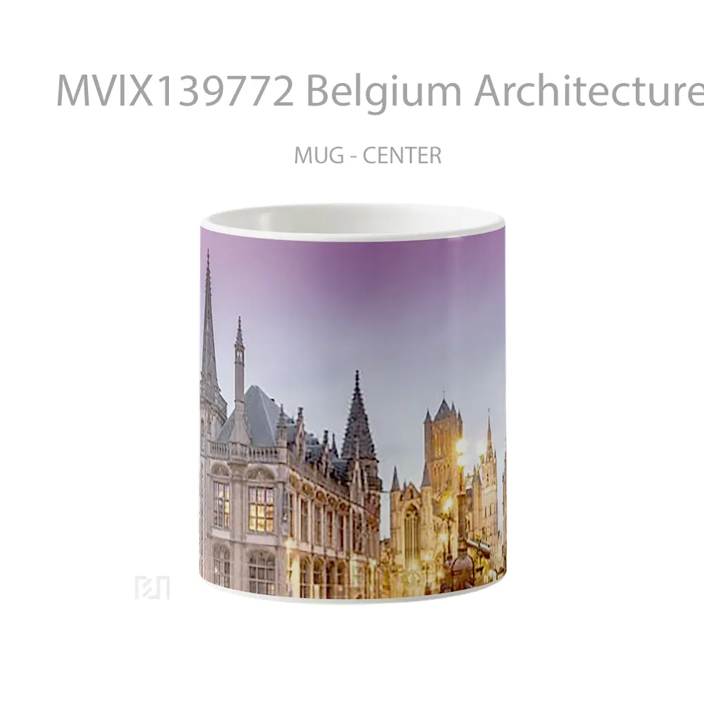 Mug Belgium Architecture Gelas Keramik Unik