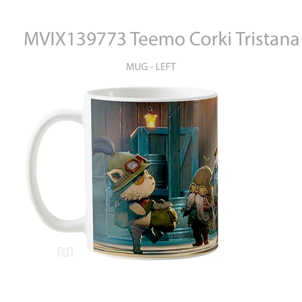 Mug Teemo Corki Tristana And Lulu From League Of Legends Cangkir Gamer - All-side / Desain