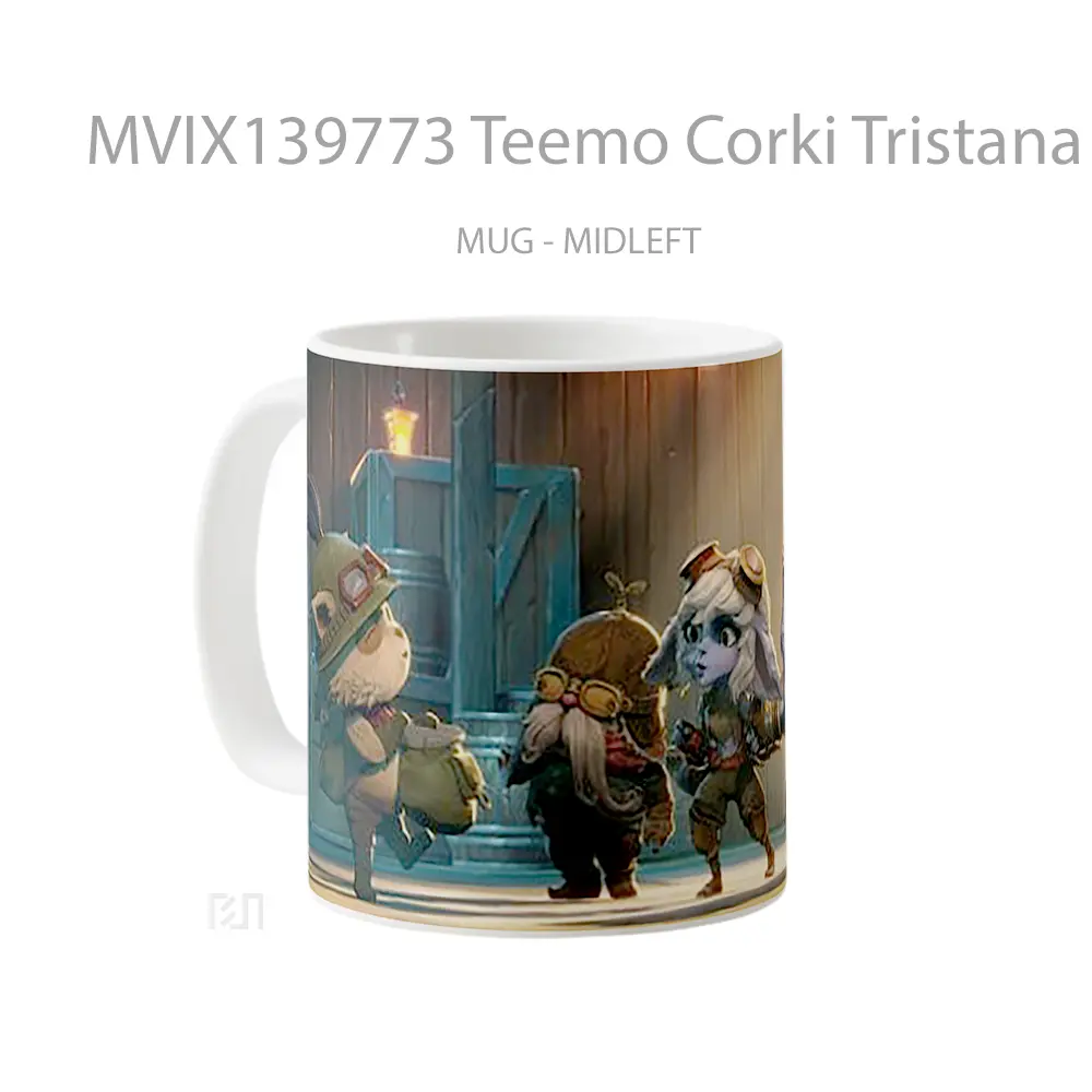 Mug Teemo Corki Tristana And Lulu From League Of Legends Cangkir Gamer - All-side / Desain