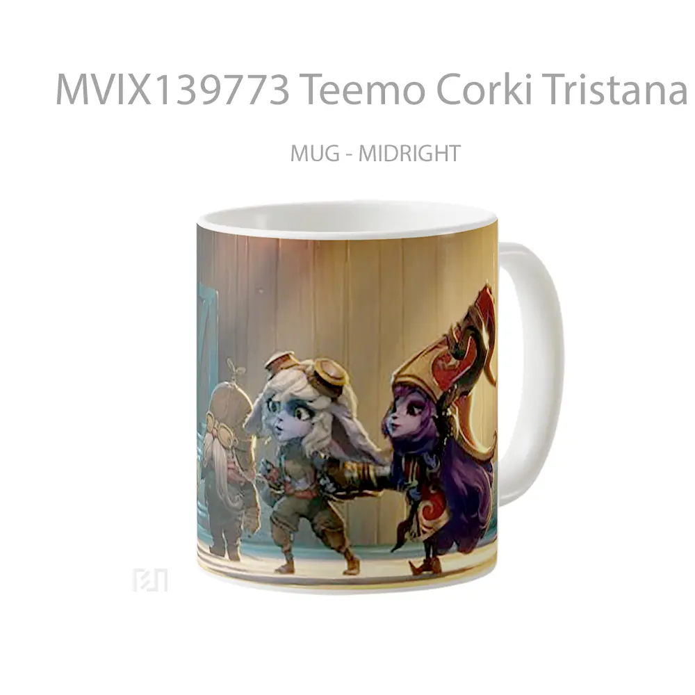 Mug Teemo Corki Tristana And Lulu From League Of Legends Cangkir Gamer - All-side / Desain