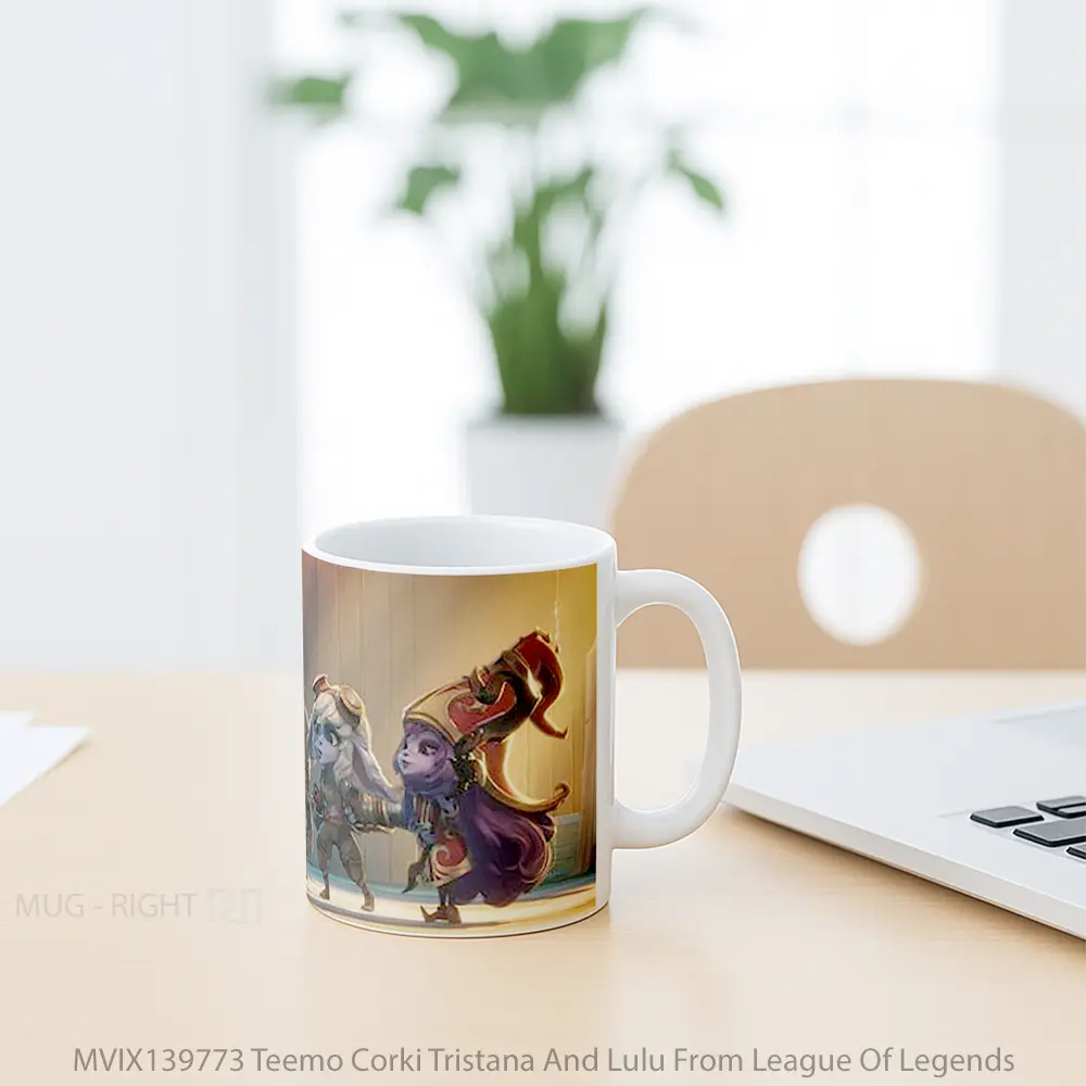 Mug Teemo Corki Tristana And Lulu From League Of Legends Cangkir Gamer - All-side / Desain