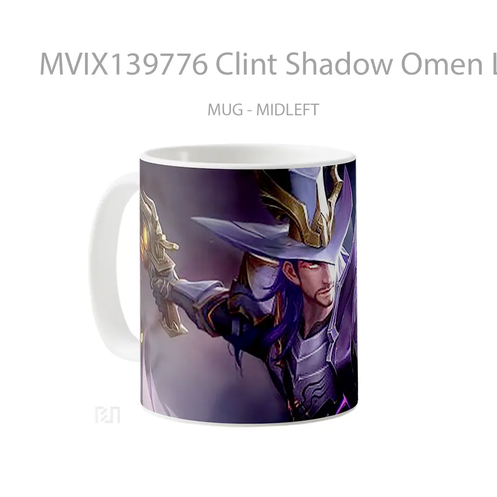 Mug Clint Shadow Omen League Of Legends Cangkir Gamer - All-side / Desain