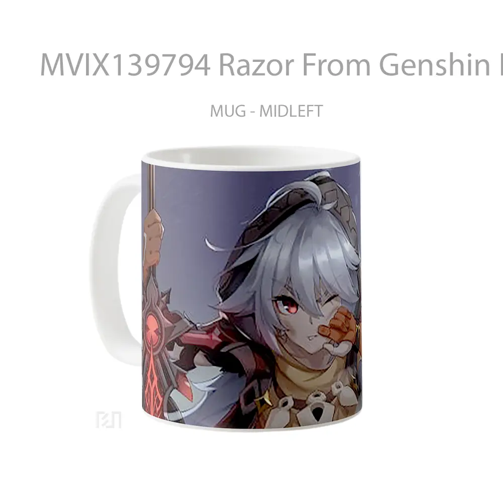 Mug Razor From Genshin Impact Cangkir Gamer - All-side / Desain