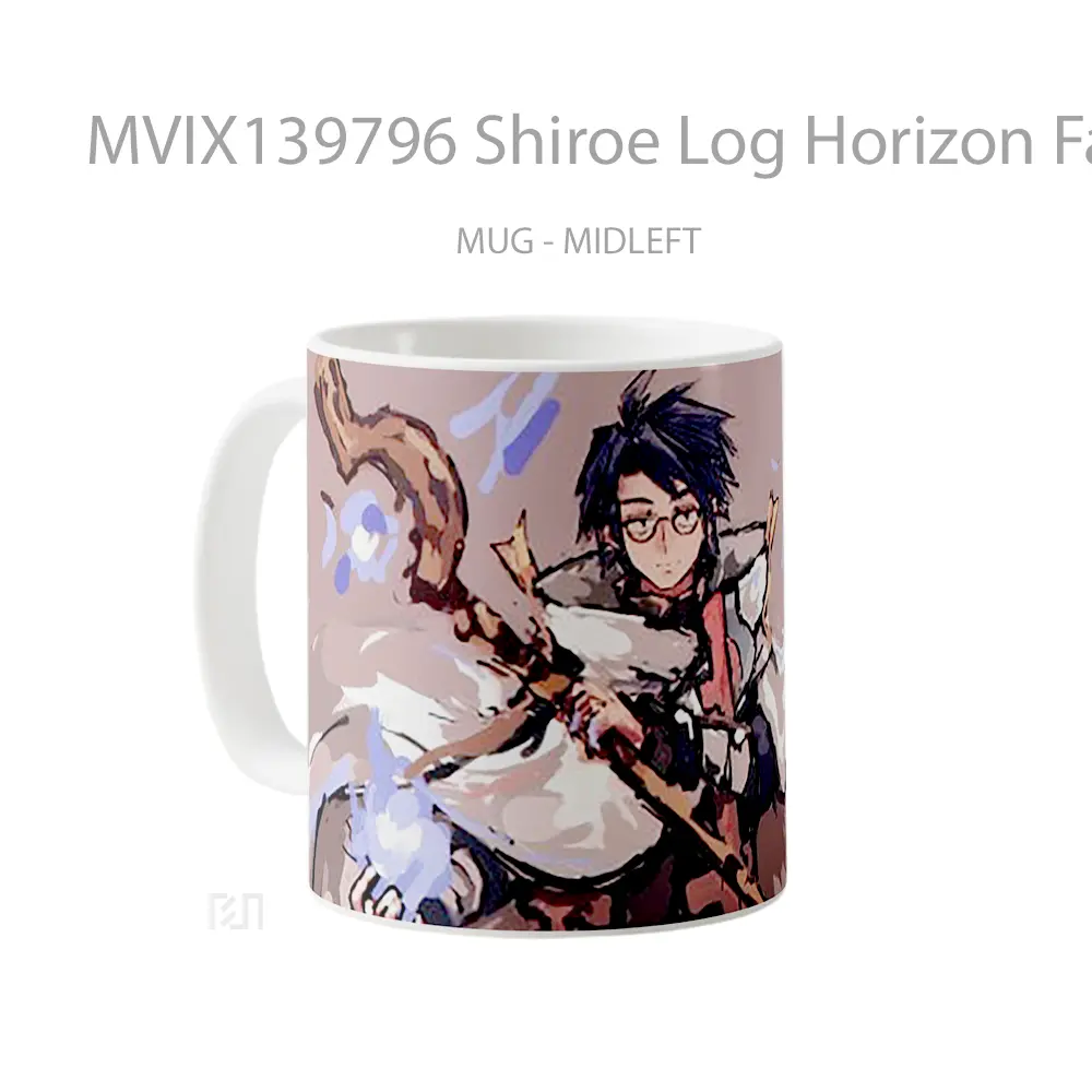 Mug Shiroe Log Horizon Fanart Gelas Keramik Unik - All-side / Desain
