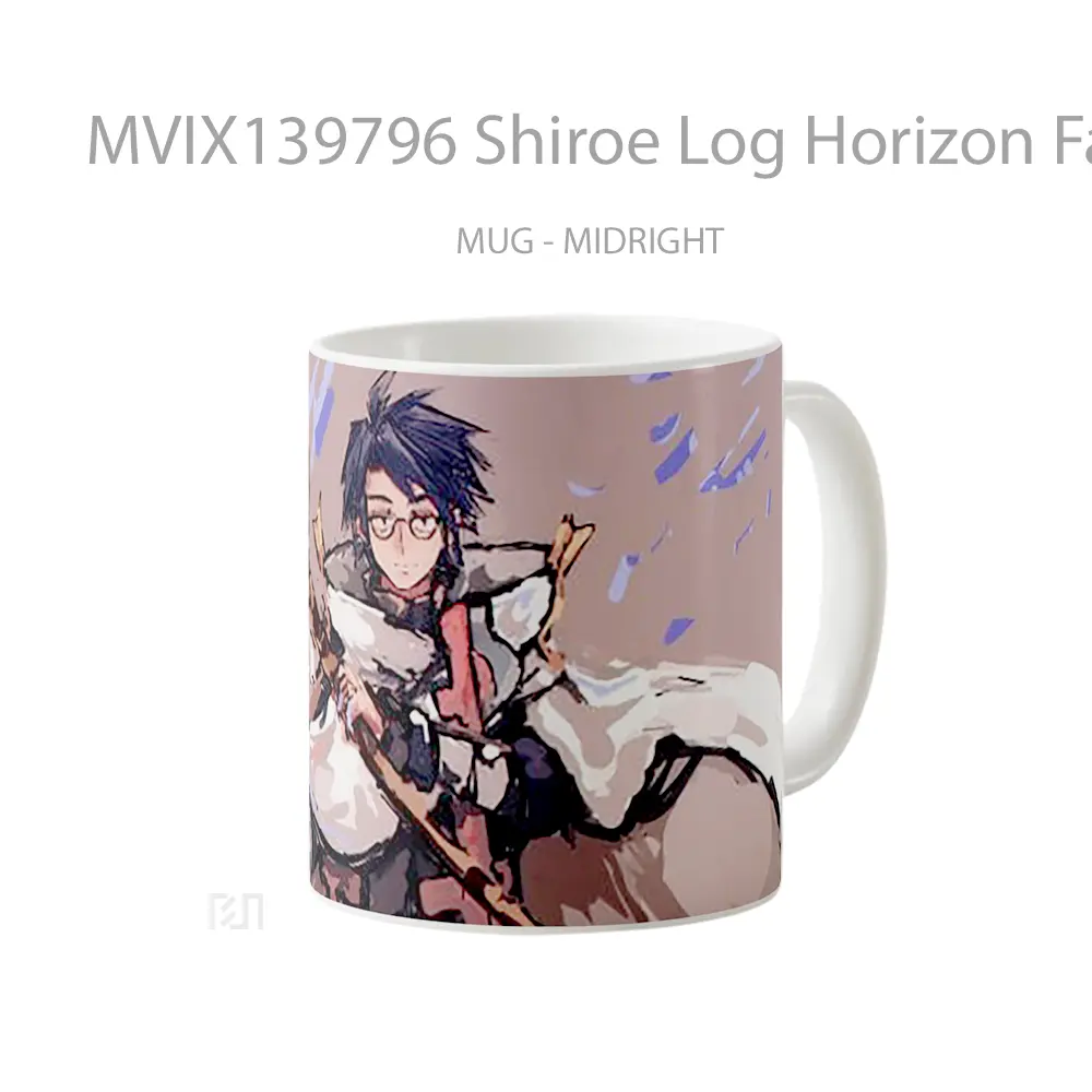 Mug Shiroe Log Horizon Fanart Gelas Keramik Unik - All-side / Desain