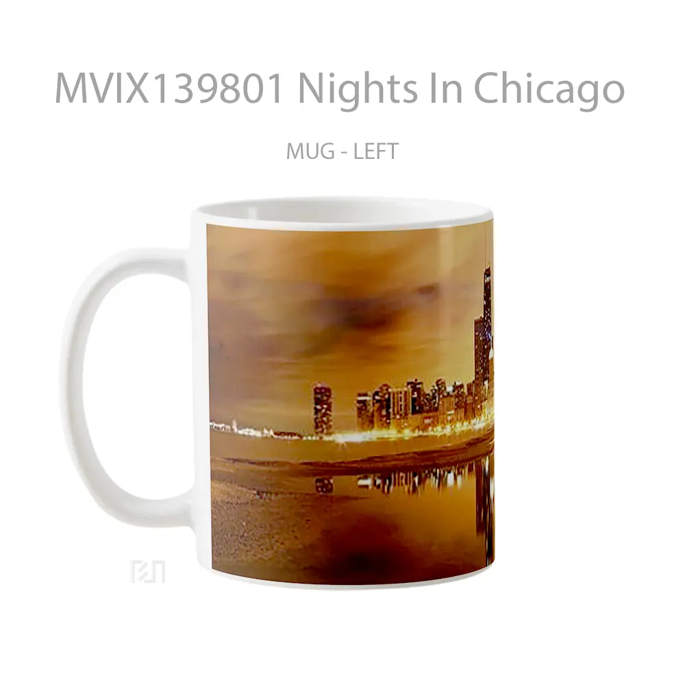 Mug Nights In Chicago Gelas Keramik Unik - All-side / Desain