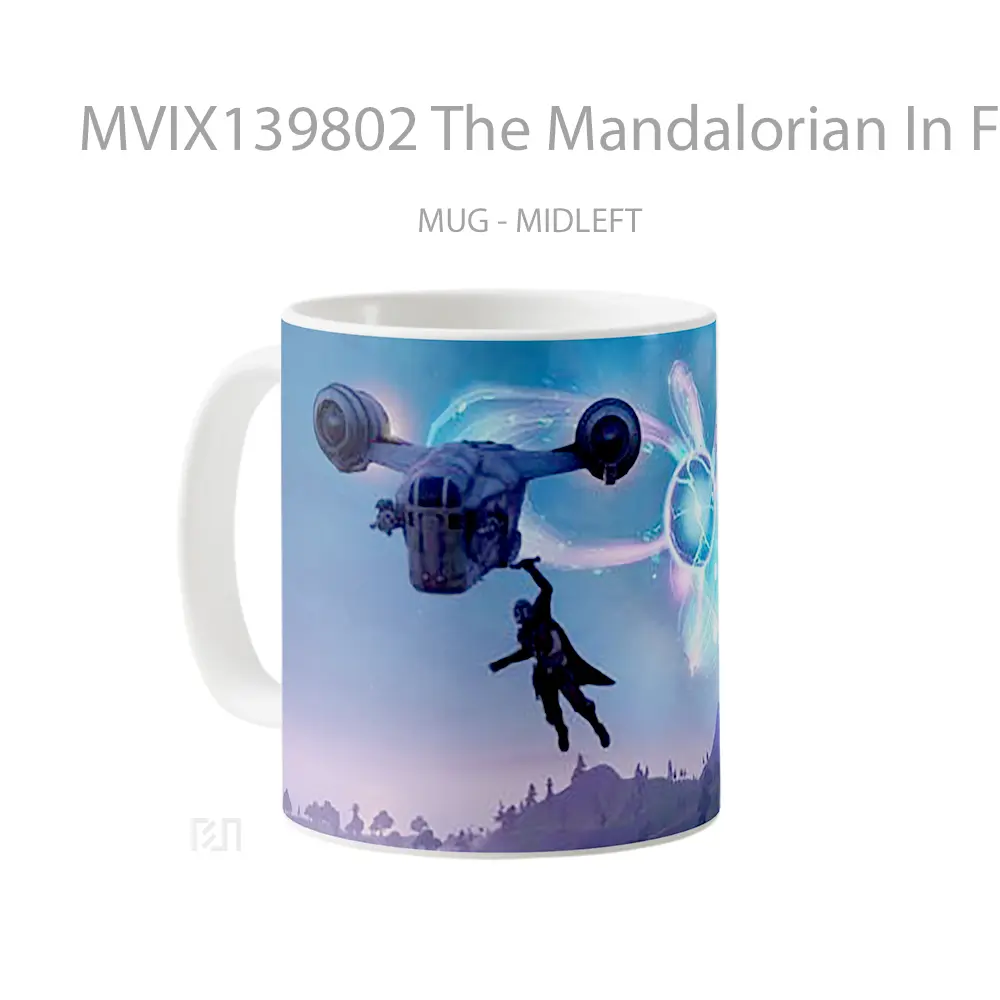 Mug The Mandalorian In Fortnite Gelas Star Wars - All-side / Desain