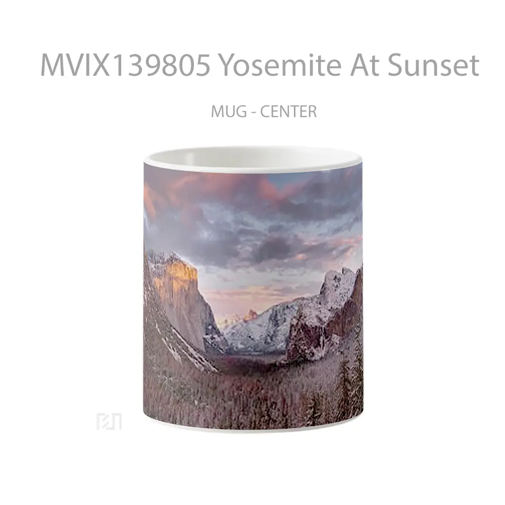 Mug Yosemite At Sunset Gelas Pemandangan Alam