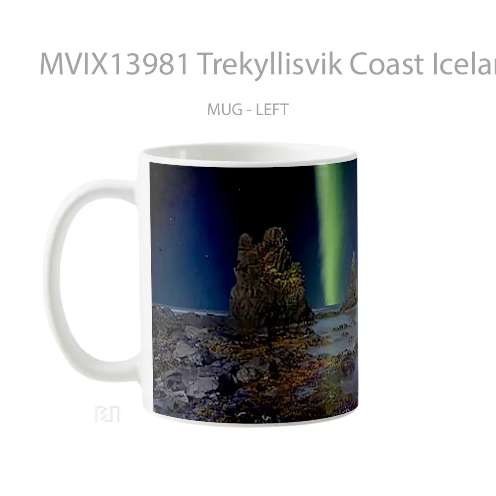 Mug Trekyllisvik Coast Iceland Gelas Keramik Unik - All-side / Desain