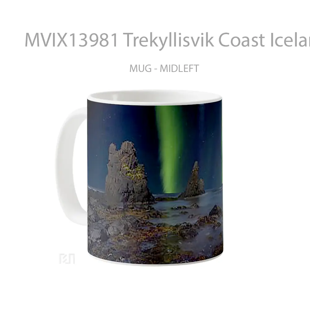 Mug Trekyllisvik Coast Iceland Gelas Keramik Unik - All-side / Desain