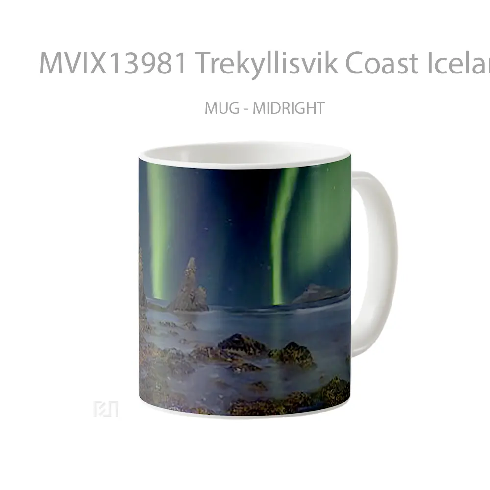 Mug Trekyllisvik Coast Iceland Gelas Keramik Unik - All-side / Desain