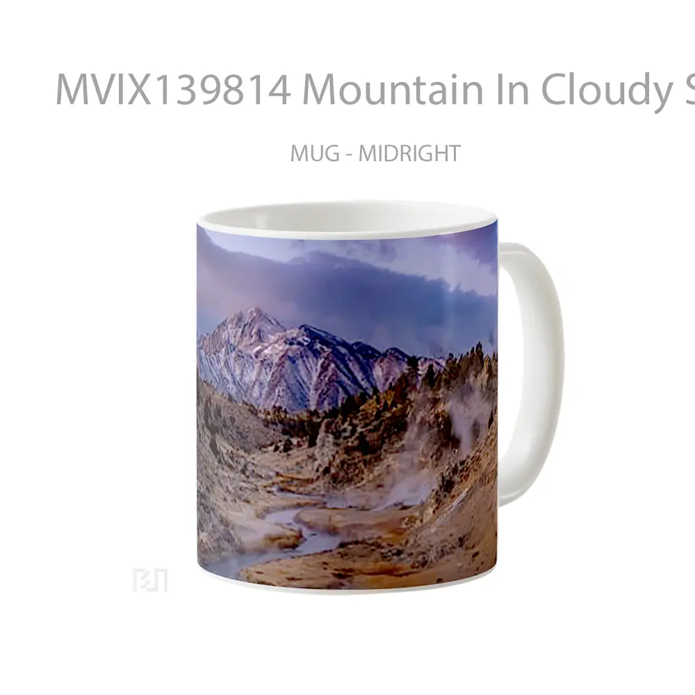Mug Mountain In Cloudy Scenery Gelas Pemandangan Alam - All-side / Desain