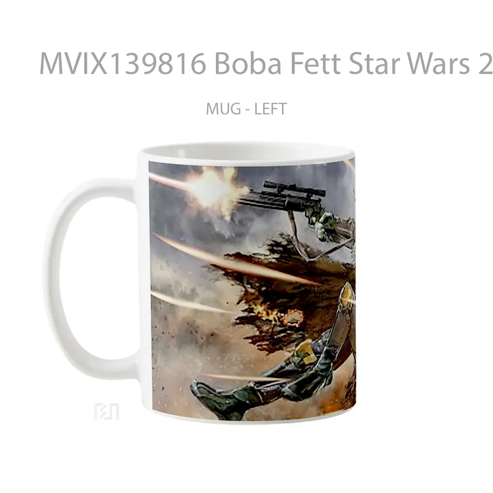 Mug Boba Fett Star Wars 2021 Gelas Star Wars - All-side / Desain