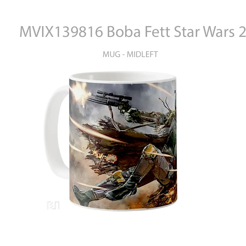 Mug Boba Fett Star Wars 2021 Gelas Star Wars - All-side / Desain