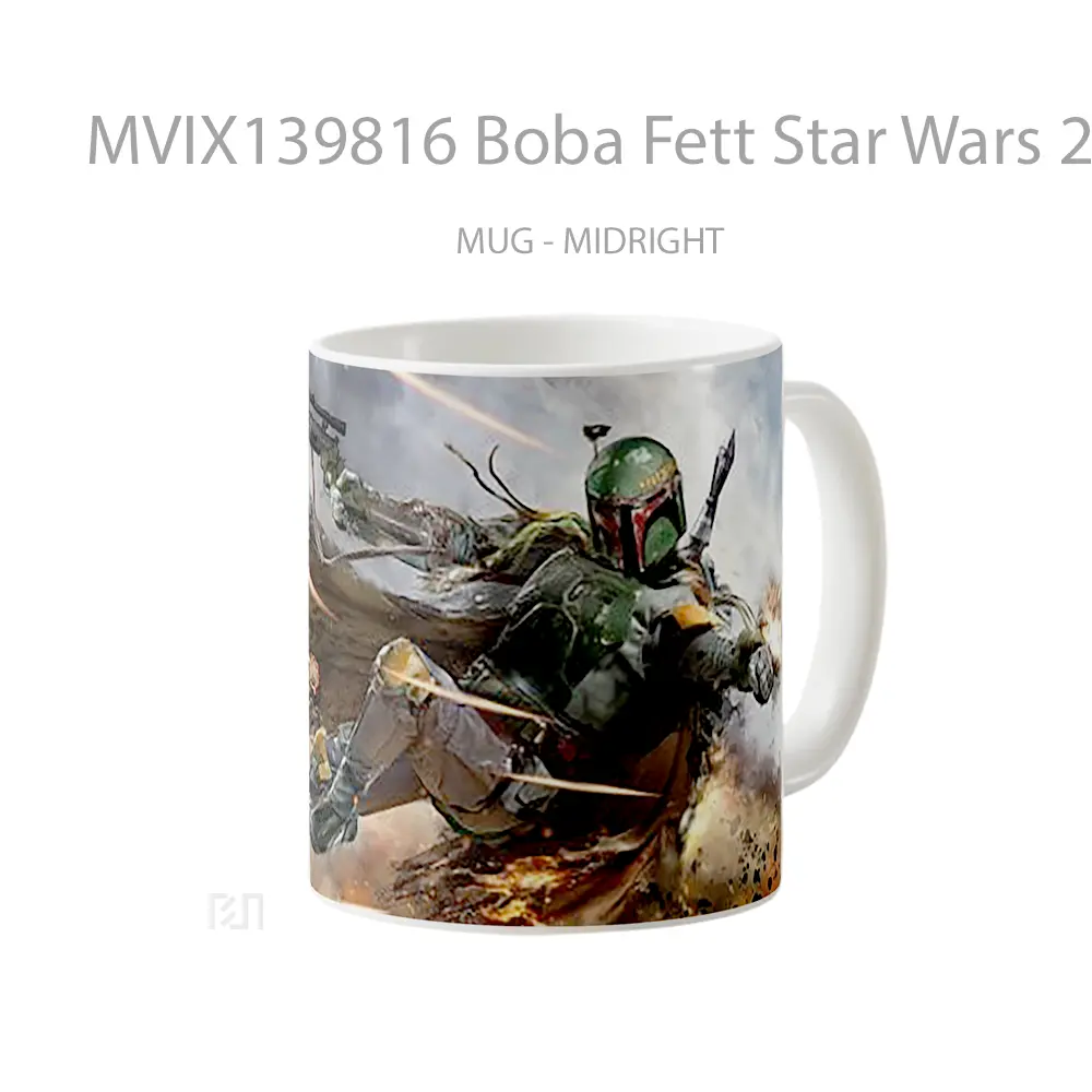 Mug Boba Fett Star Wars 2021 Gelas Star Wars - All-side / Desain