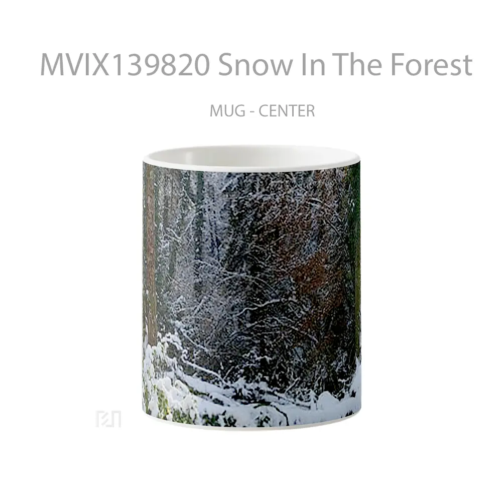 Mug Snow In The Forest Gelas Pemandangan Alam