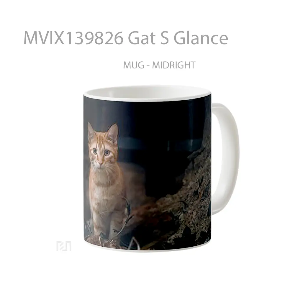 Mug Gat S Glance Gelas Keramik Unik - All-side / Desain