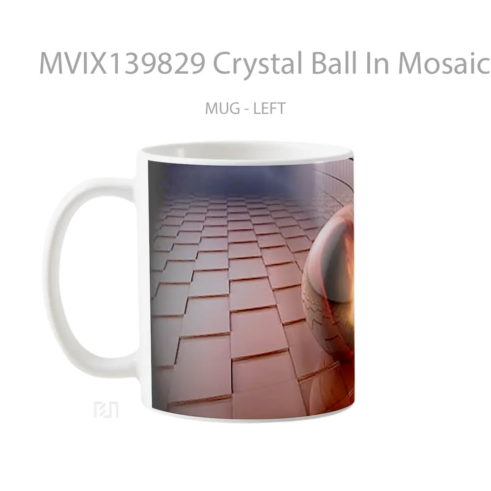 Mug Crystal Ball In Mosaic Room Gelas Keramik Unik - All-side / Desain
