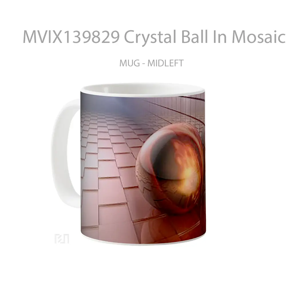 Mug Crystal Ball In Mosaic Room Gelas Keramik Unik - All-side / Desain