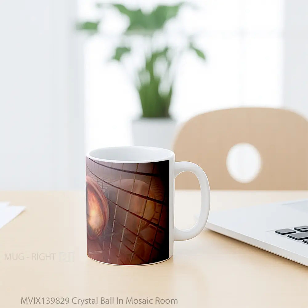 Mug Crystal Ball In Mosaic Room Gelas Keramik Unik - All-side / Desain