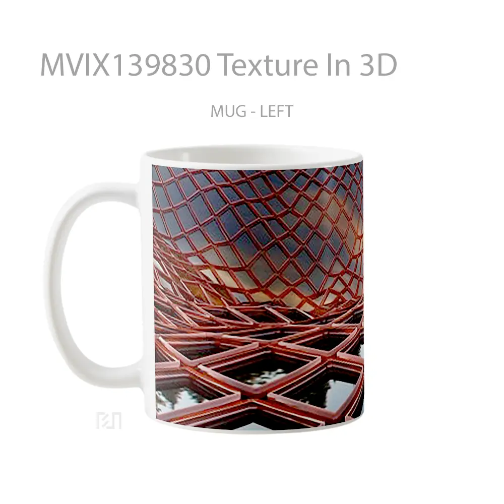 Mug Texture In 3D Gelas Keramik Unik - All-side / Desain
