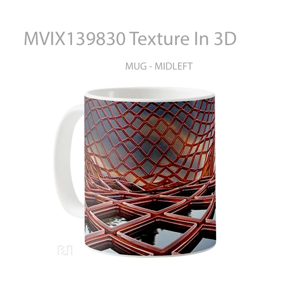 Mug Texture In 3D Gelas Keramik Unik - All-side / Desain