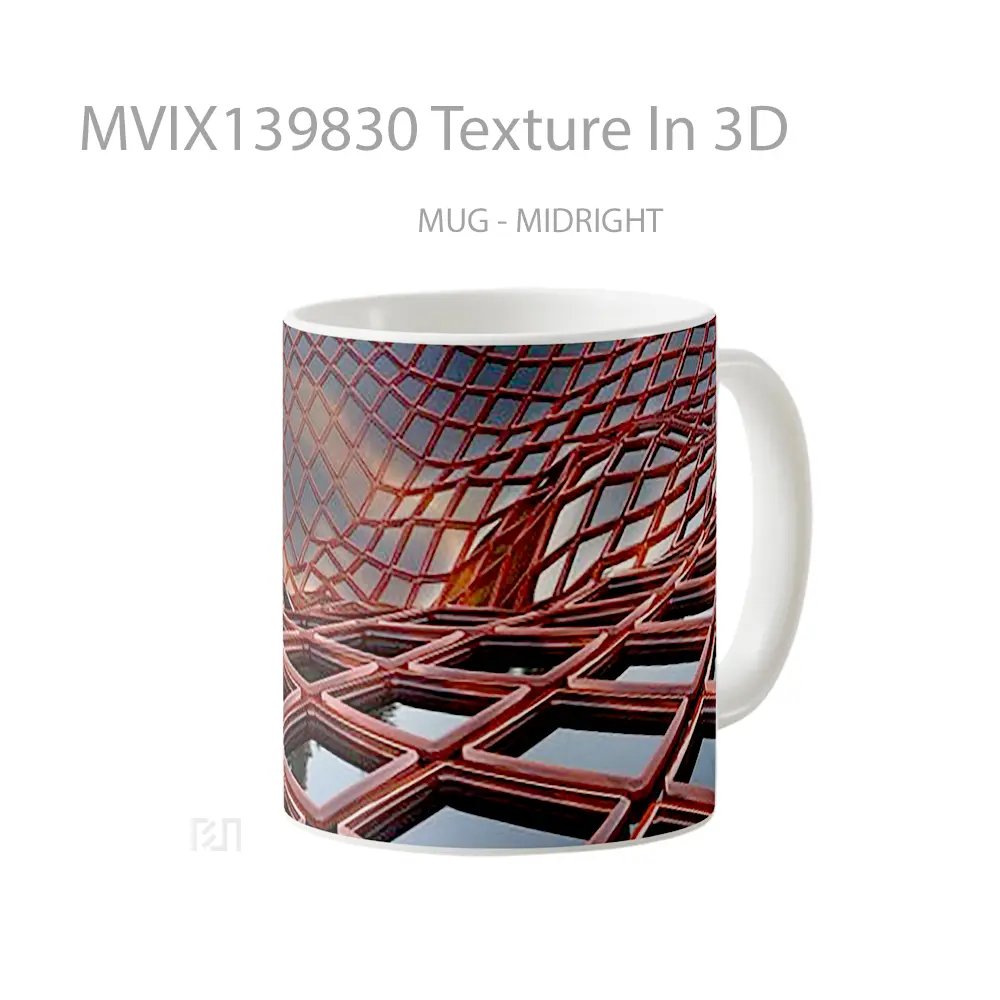 Mug Texture In 3D Gelas Keramik Unik - All-side / Desain