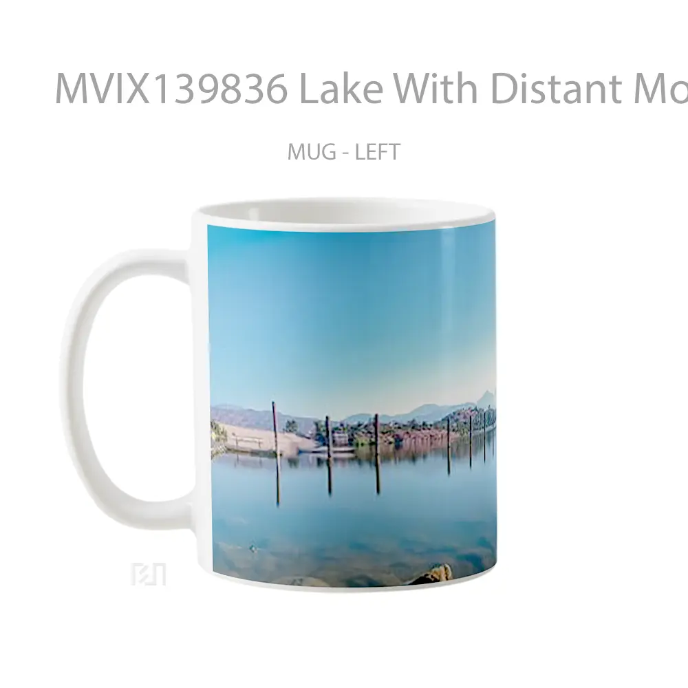 Mug Lake With Distant Mountains Gelas Pemandangan Alam - All-side / Desain