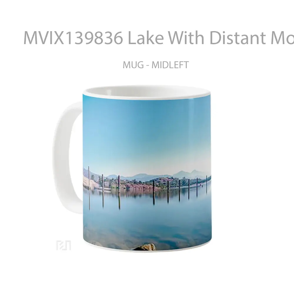 Mug Lake With Distant Mountains Gelas Pemandangan Alam - All-side / Desain