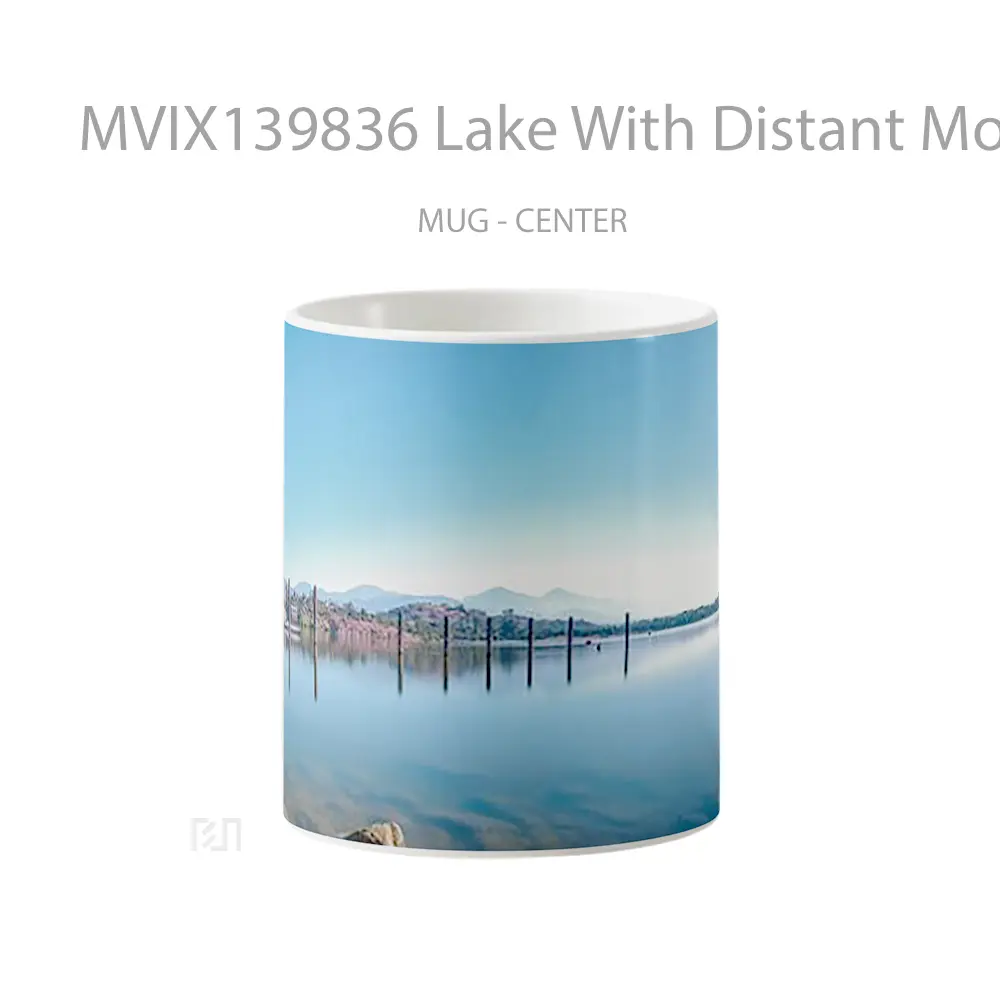 Mug Lake With Distant Mountains Gelas Pemandangan Alam