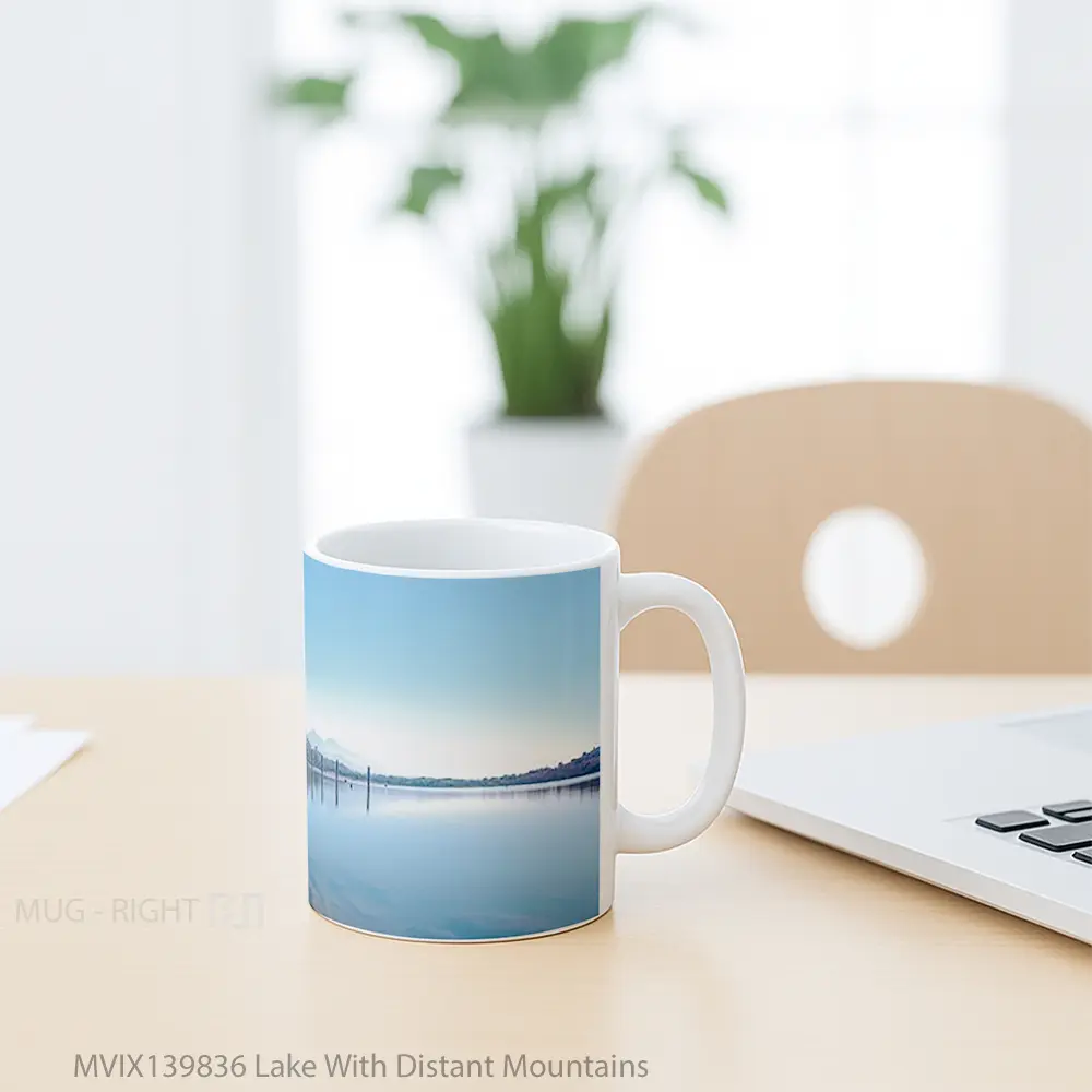 Mug Lake With Distant Mountains Gelas Pemandangan Alam - All-side / Desain