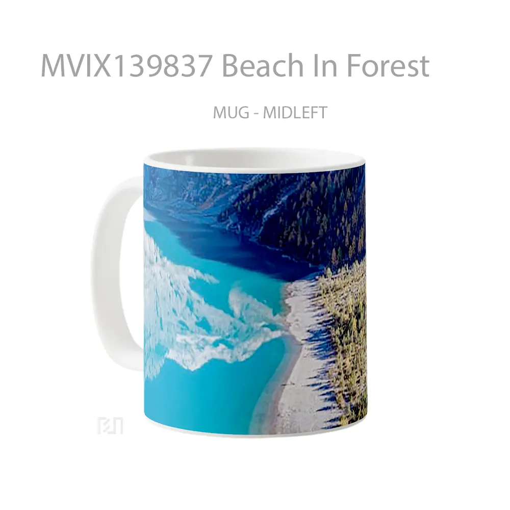 Mug Beach In Forest Gelas Pemandangan Alam - All-side / Desain