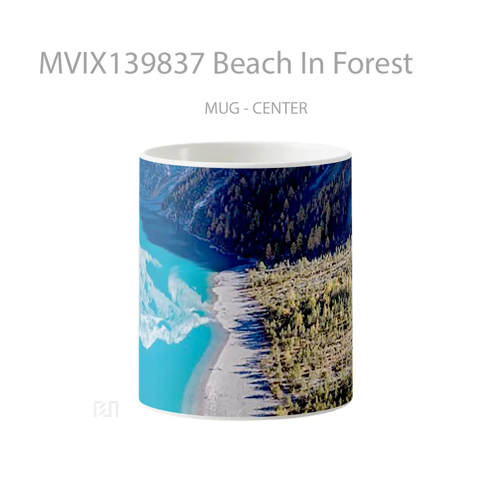 Mug Beach In Forest Gelas Pemandangan Alam