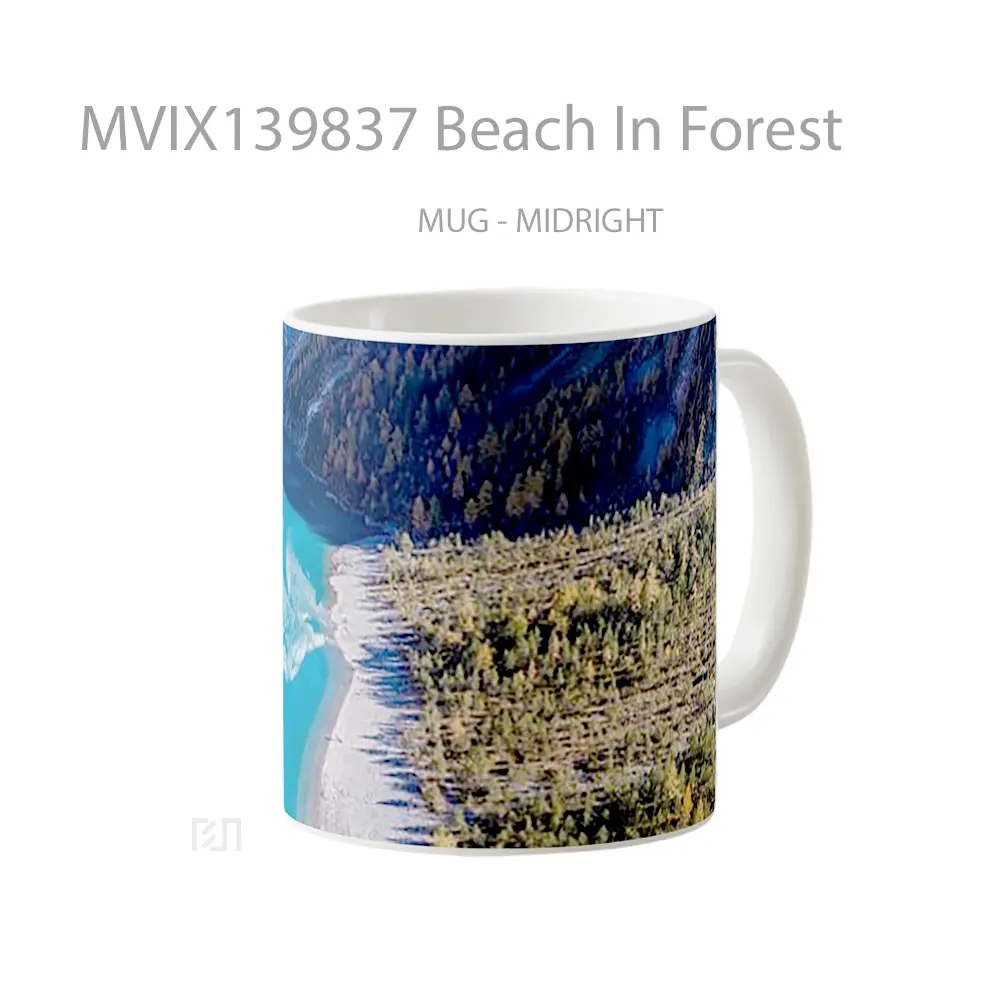 Mug Beach In Forest Gelas Pemandangan Alam - All-side / Desain