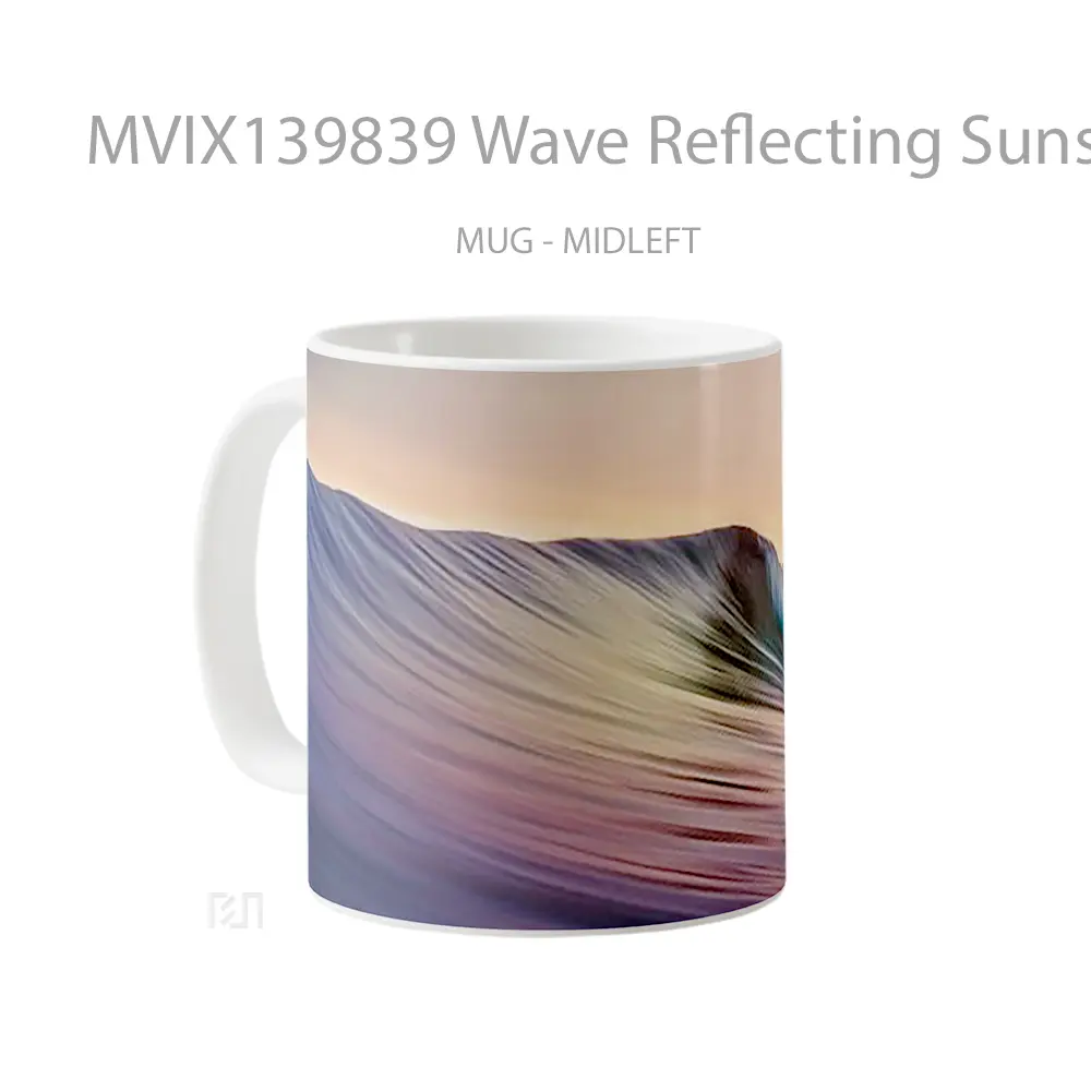 Mug Wave Reflecting Sunset Gelas Pemandangan Alam - All-side / Desain
