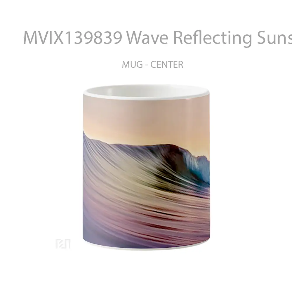 Mug Wave Reflecting Sunset Gelas Pemandangan Alam