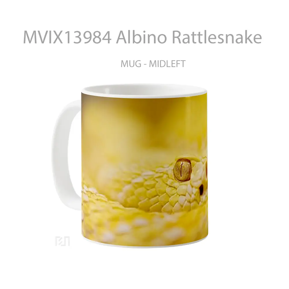 Mug Albino Rattlesnake Gelas Keramik Unik - All-side / Desain