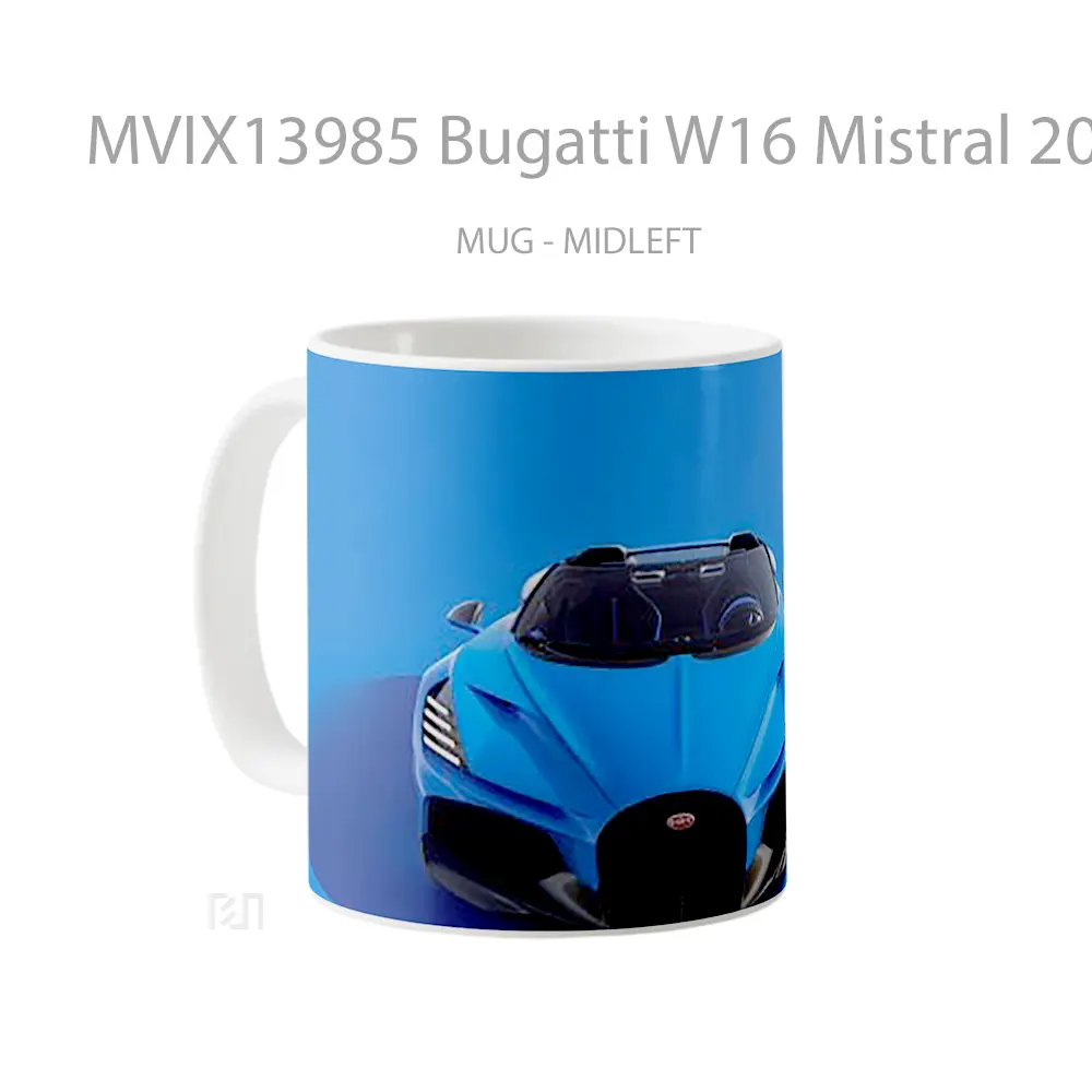 Mug Bugatti W16 Mistral 2024 Cangkir Mobil - All-side / Desain