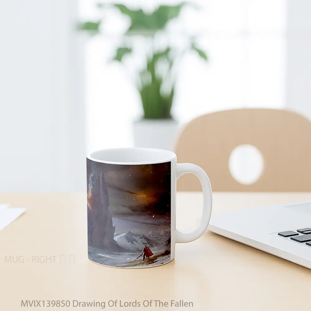 Mug Drawing Of Lords Of The Fallen Gelas Keramik Unik - All-side / Desain