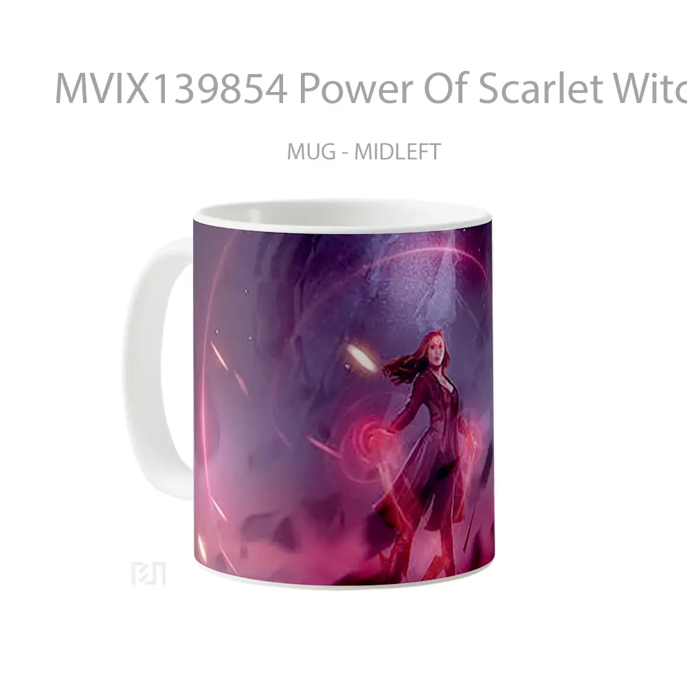 Mug Power Of Scarlet Witch Gelas Superhero - All-side / Desain