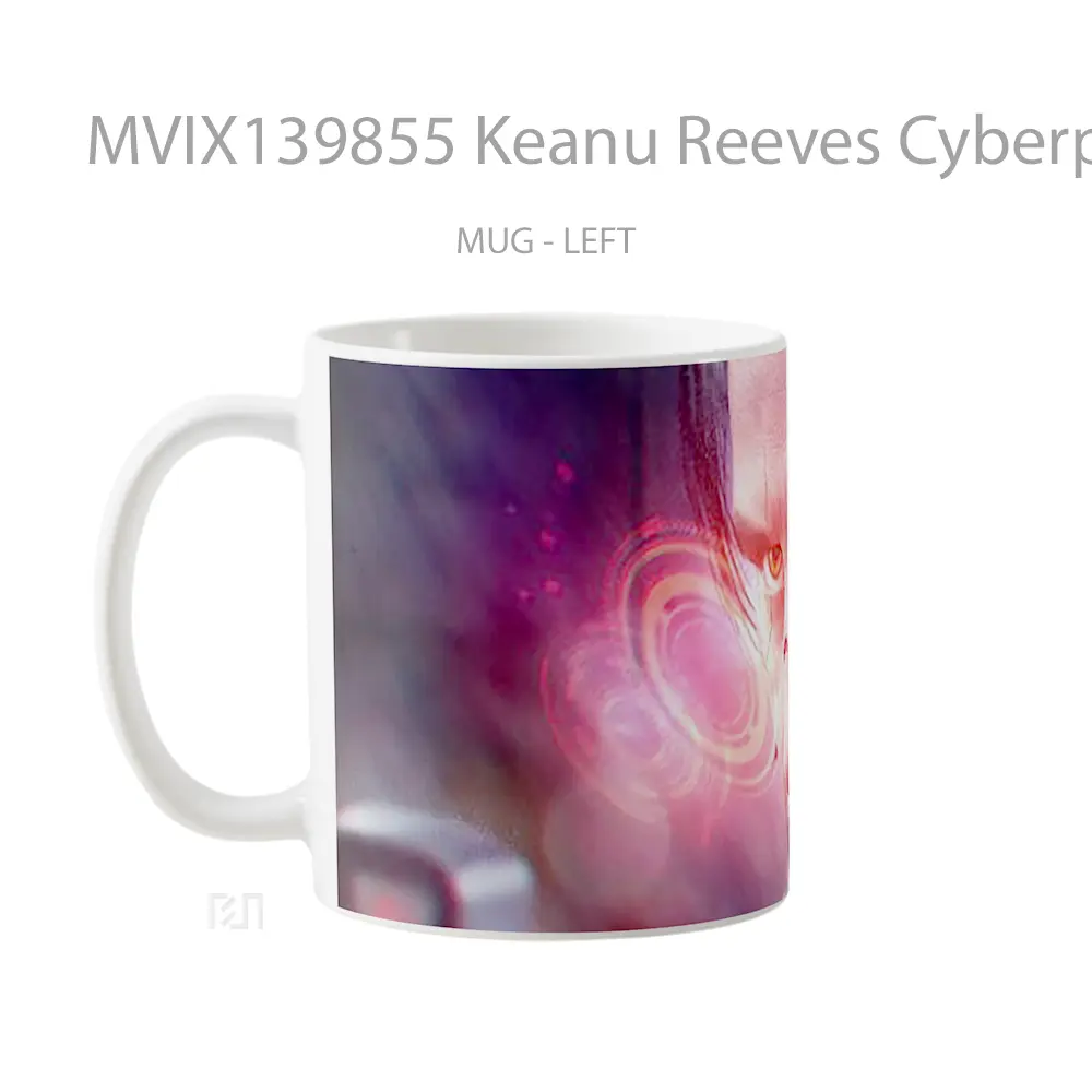 Mug Keanu Reeves Cyberpunk 2077 Cangkir Gamer - All-side / Desain