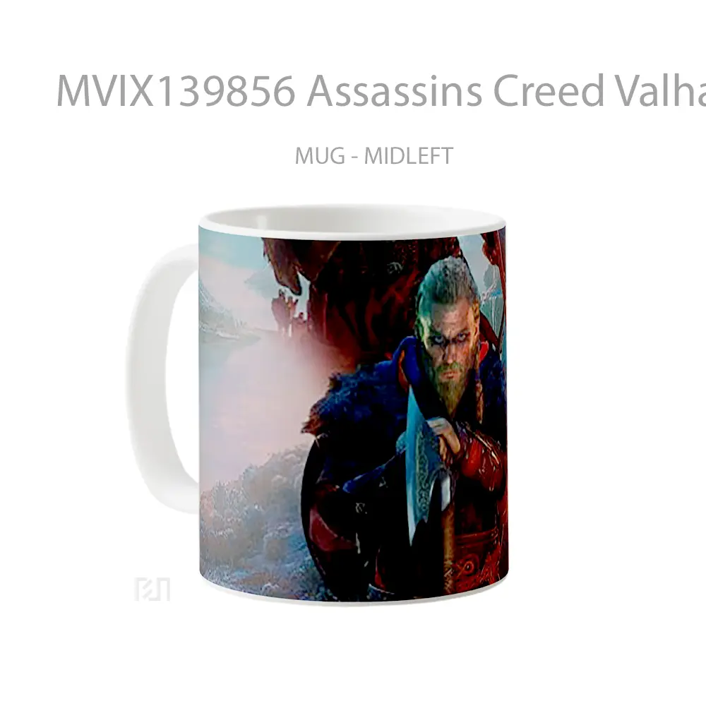 Mug Assassins Creed Valhalla Ps5 2021 Cangkir Gamer - All-side / Desain