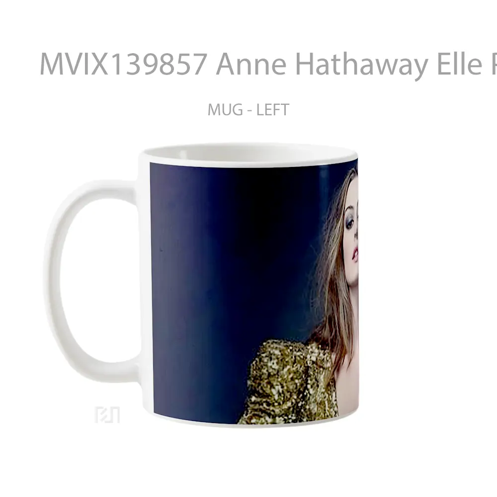 Mug Anne Hathaway Elle Photoshoot Gelas Selebriti - All-side / Desain