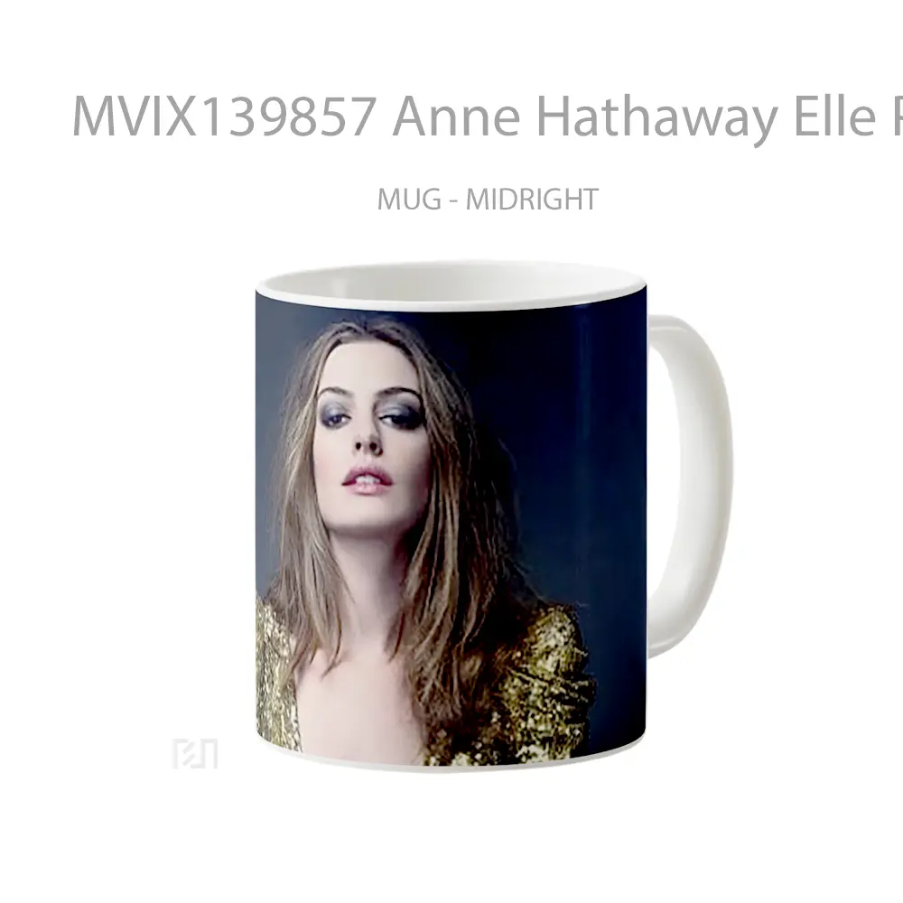 Mug Anne Hathaway Elle Photoshoot Gelas Selebriti - All-side / Desain