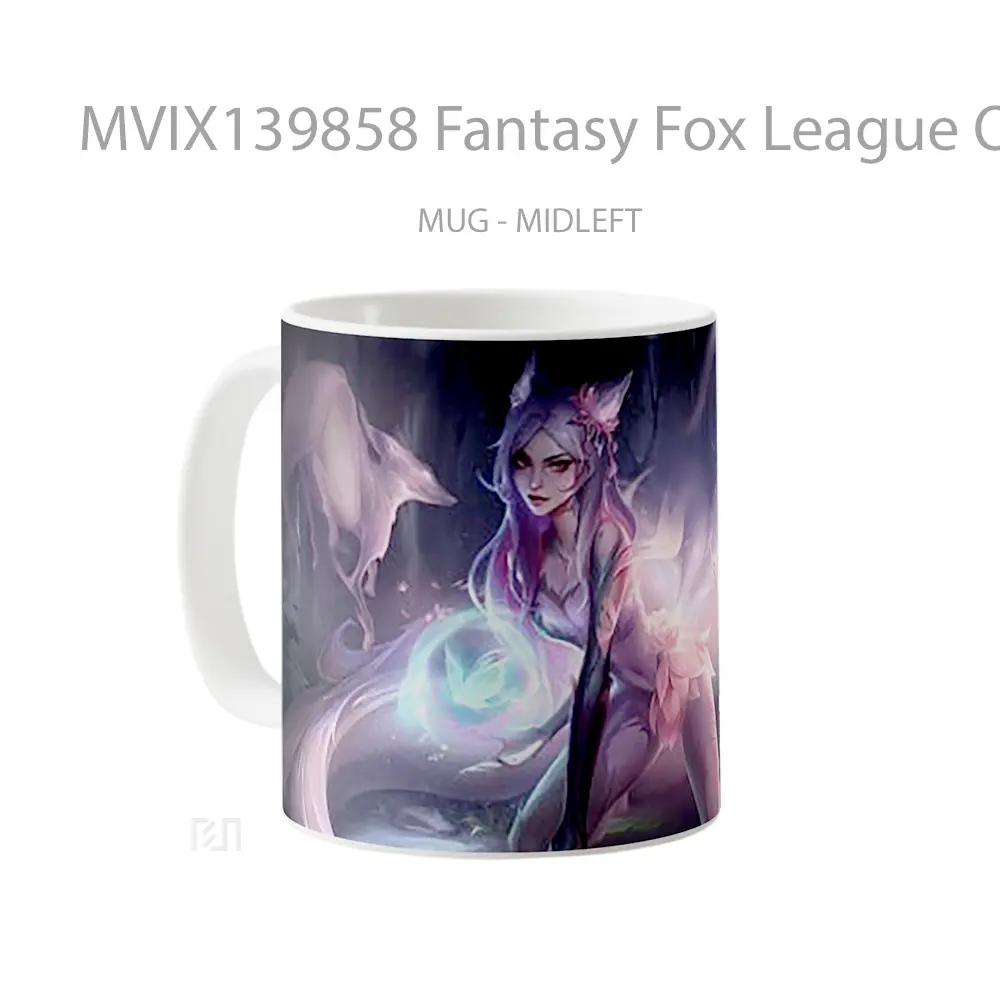 Mug Fantasy Fox League Of Legends Cangkir Gamer - All-side / Desain
