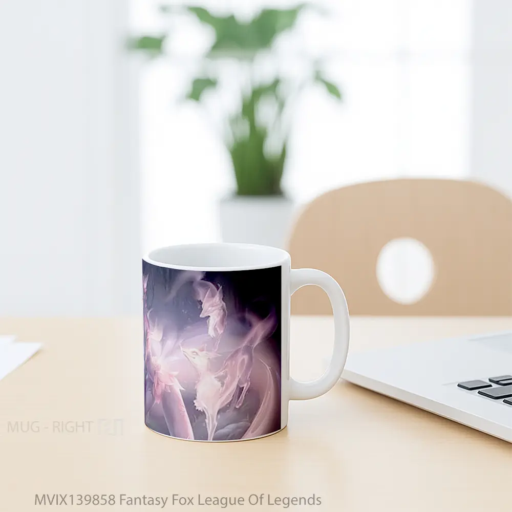 Mug Fantasy Fox League Of Legends Cangkir Gamer - All-side / Desain