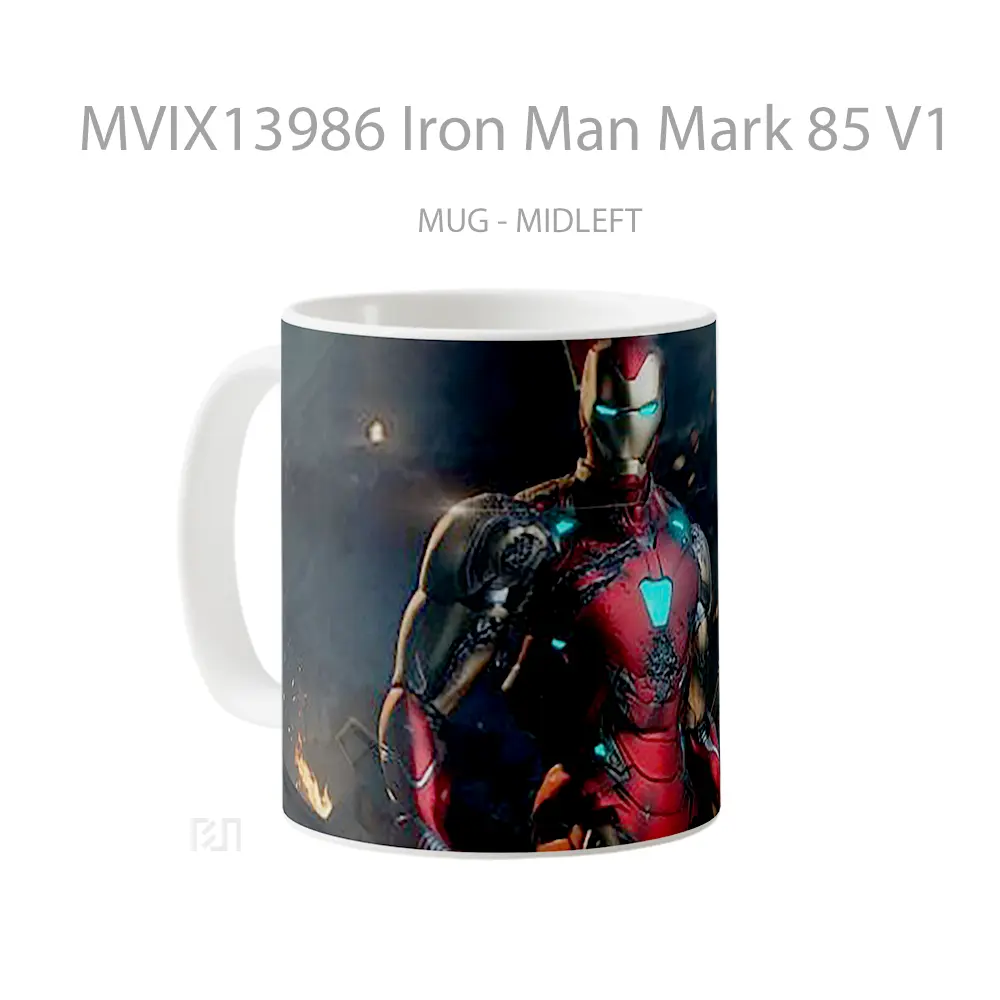 Mug Iron Man Mark 85 V1 Gelas Superhero - All-side / Desain