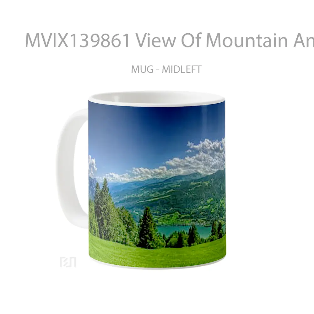 Mug View Of Mountain And Clouds Gelas Pemandangan Alam - All-side / Desain