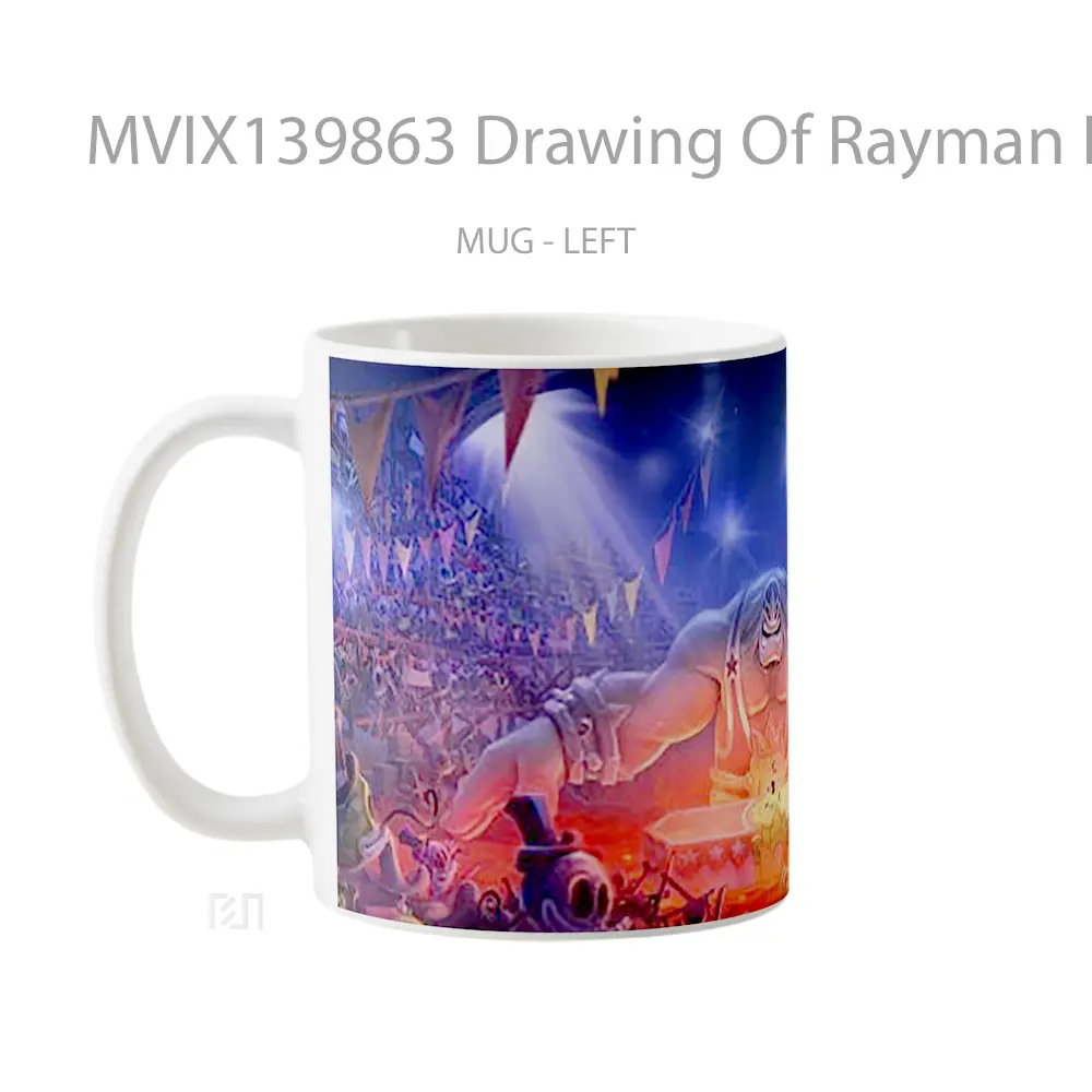 Mug Drawing Of Rayman Legends Gelas Keramik Unik - All-side / Desain