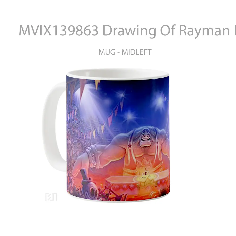 Mug Drawing Of Rayman Legends Gelas Keramik Unik - All-side / Desain